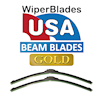 WiperBladesUSA Gold Beam Wipers for 1993 BMW 740iL